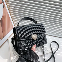 HBP Bag handbags simple fashion crocodile composer bag small heart lock mags shoulder bagS