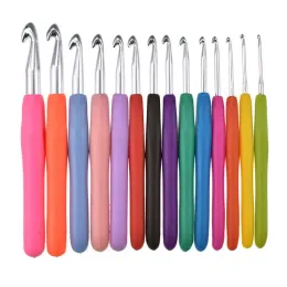 14pcs/set Crochet Hooks 2mm-10mm إبر حياكة ناعمة