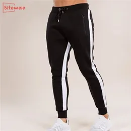 Siteweie Men Sorto Sorto Fitness Outdoor Running Troushers Fashion Casual Male Cotton Sports Joggers Gym Training Pants G488 201130