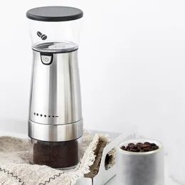 Chargable Manual Coffee Grinders Portable Automatic Stainless Steel Electric Pepper Grinder Sichuan Peppercorns Grinding Machine Handmade Coffee Tool ZL0946