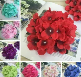 Hydrangea artificial flower Handmade silk Rose Flower Head For Wedding Decoration flower-wall 16cm wholesale