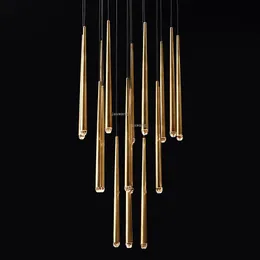 Anhänger Lampen Moderne LED Kristall Lampe Lichter Kreative Kupfer Gold Hängen Nordic Luxus Kronleuchter Beleuchtung Dekor LeuchtenPendant