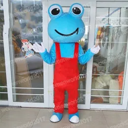 Halloween Lovely Frog Mascot traje de primeira qualidade, roupas de desenho animado traje unissex adultos roupas de natal de natal vestido de fantasia