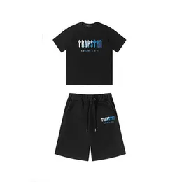 Camisetas masculinas Trapstar T-shirt Esportes Moda High Street Wear Manga curta Casual Algodão solto Top Tees 2023 Verão 8lro