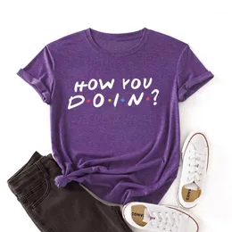 T-shirt da donna How You Doin Stampa T-shirt estiva a maniche corte moda donna Femme Gaphic Top Abbigliamento Ropa De Verano Mujer