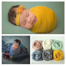 Filtar Swaddling Donjudy Born Pography Props Cotton Baby Wraps Po Shooting Accessories POGRAPH STUDIO Filt Bakgrund Elastic Wrap