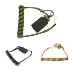 Tactical Pistol Spring Lanyard Sling Outdoor Sports Army Hunting Shoothball Gear Airsoft Strap Gun Lanyard No12-013