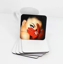 Fast Delivery Sublimation Blank Coaster MDF Wood DIY Customed Cup Pad Slip Insulation Mat Pad For Print B0619
