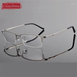Partihandel-Chashma Titaniumglasögon Ultra Lätta Viktramar Optiska ramglasögon för män Half Rim Glasögon