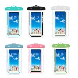 Capas de celular transparentes à prova d'água bolsa à prova d'água para natação por atacado grandes bolsas universais para natação, mergulho, surf, pesca de caiaque