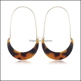 Dangle Chandelier Earrings Jewelry Fashion Leopard Brand Design Acrylic Acetate Tortoise Shell Crescent Big Hook Resin Drop Earring For Wo