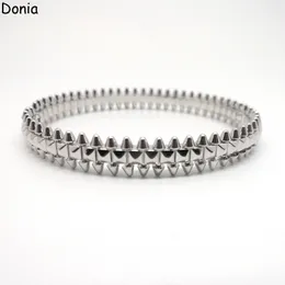 Donia smycken lyx Bangle överdriven glänsande nit titanstålarmband europeiska och amerikanska modedesigner armband251z