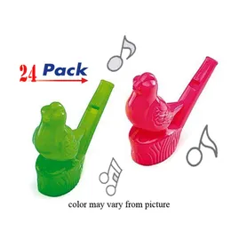 Free ship 24pc warbling water bird whistles whistle kids party toys games bag pinata stock fillers school prizes rewards 220622