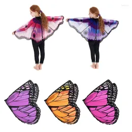 Scarves Foldable Kids Butterfly Wings Cape Children Halloween Party Cosplay Fairy Dress Up Dance Performance Costume Accessories T8NB Kiml22