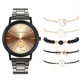 6-teiliges Uhrenarmband-Set für Damen, stilvolle Quarzuhren, hochwertige Damen-Armbanduhren aus Glas, Life Distinguished Relojes De Mujer