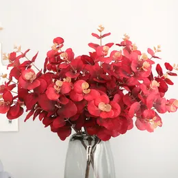 5 forchette 20 teste fiore artificiale foglie di eucalipto ramo della casa display propritti fotografici finti accessori per decorazioni per bouquet pianta