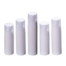 Empty Spray Lotion PET Plastic Round Sample Bottle High Quality White Cosmetic Packaging Essence Emulsion Toner Refillable Bottle 60ml 80ml 100ml