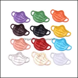 10pcs 12 Farbe 23*14mm Zinklegungsmaske Charms Anhänger DIY für Schmuck Herstellung von Ohrring -Halskettenarmband -Stecker Abfall 2021 Juwel