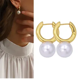 Women Romantic Simple Stud Glossy Pearl Stud Earrings Trendy Lovely Ear Accessory Party Holiday Gifts Creative Hoop Girl Accessories Luxury High Quality Jewelry