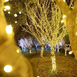 Strängar ledde sagoljus 50m/500 100m/1000 Garlands julgran för inomhus och utomhus med Twinkle Decoration Lightsled