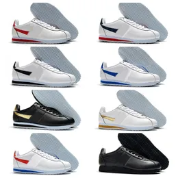 Classic Cortez Basic Leather White Black Casual Shoes Mens Women Forrest Gump NYLON RM Varsity Royal Red Blue Lightweight Cortezs Be True trainers Outdoor sneakers