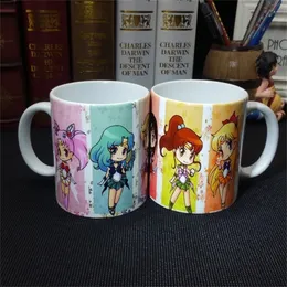 Sailor Moon Mub Mub kubek domowy naklejka mleka filiżanki piwne kubki herbaty kubek herbaty ceramiczne kubki do kawy T200506