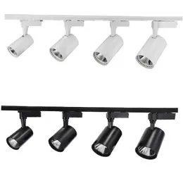 COB 12W 20W 30W 40W LED -spår Ljusa aluminium takskålspår belysning Spot Rail Spotlights Byt ut halogenlampor