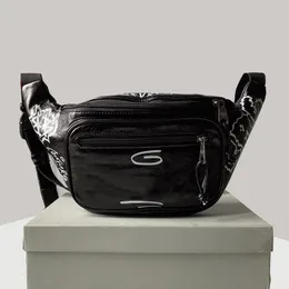 9A Really Authentic Quality Waist Bag Bumbag Handbags Purse Men Women Genuine Leather Sport Runner Fanny Pack Belly graffiti Waists Bum Fitness Running adjustable