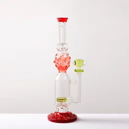 Glass Bong SmokingアクセサリーBLOOD RED ROCKET OIL RIG OIL RIG HOTHAH COLLECTOR16インチ私たちはメーカーです