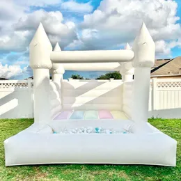 Пастель белый надувный свадебный надужный замок с мячом малыша Pink Bounce House for Kids Party Rental