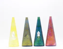Shisha-Bongs. Rauchpfeife. Mehrfarbiger Quarz-Knaller oder Glaskopf aus geräuchertem Silber