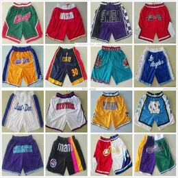 Das gesamte Team Don-Basketball-Shorts Retro Hip Pop Just Don Short Pant Stitched mit Pocket Reißverschluss Sweatpant Herren Größe S-XXL