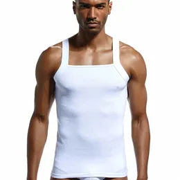 Mens Fashion Vest Cotton Tight Tank Top Home Sleep Casual Solid Boy Sexig asiatisk storlek Casual ärmlös Garment Body Building 220527