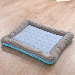 Pet Dog Mat Ice Pad Sleeping Mats For s Cats Kennel Top Quality Cool Cold Silk Bed camas para perros LJ201028