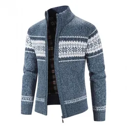 Czytelne męskie jesienne zimowe wełna zamek błyskawiczny swetry man zwykły dzianinowy koksek Mężczyzna 220811