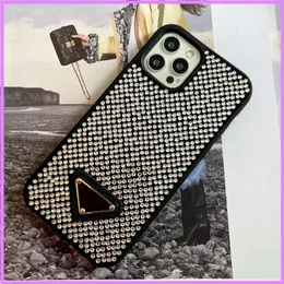 Cell Phone Cases Street Fashion Cell Phone Case Luxury Designer Iphone Cases For Women With Full Diamonds Fitted For Iphone 15 14 Plus 12 13 Pro Max D228104F 91QQ