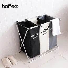 X-shape Foldable Dirty Laundry Basket Organizer Collapsible 2/3 Grids Dirty Clothes Storage Waterproof Large Laundry Hamper T200115