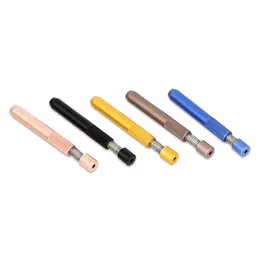 Metal One Hitter Bat Spring 80MM Alluminio Fumo Herb Pipe Sigaretta Piroga Tubi Accessori per tabacco Colore della miscela all'ingrosso