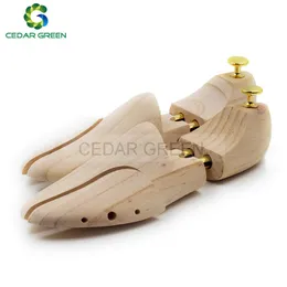 Cedargreen Mens och Womens Shoe Trees Twin Tube Justerbart Zeeland Pine Wood Tree Y200106