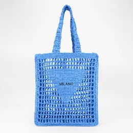 Tasarımcı Markaları Çantalar İçi Boş Harfler Rafya Straw Tote Moda Kağıt Dokuma Kadın Omuz Çantaları Yaz Plajı Çanta Lüks Çantası Pra22