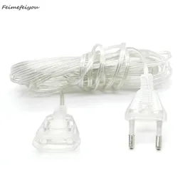 Plug Extender Wire Extension Cable Euus för LED String Light Christmas Wedding Party Home Decoration Y201020