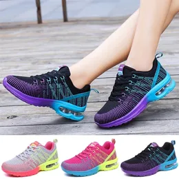 Women Sneakers Cushion Athletic Running Shoes Lace-Up Treasable Blashing Shoes Leisure Outdoor Sneakers Zapatillas de Deporte 220513