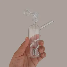 LED Cambia colore Narghilè Pipa da fumo Artigianato Luci in vetro Bong Crescere nell'oscurità Narghilè Ciotola per tabacco Narghilè portatile Olio Percolatore Gorgogliatore Tubi d'acqua