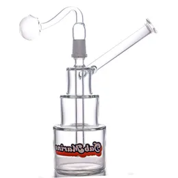 1 pz Mini Dab Rigs pipe inline matrix birdcage percThick Bicchiere di vetro Acqua Hitman Bong 14mm Giunto con tubo bruciatore a nafta