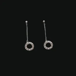 Fashion diamond earrings aretes for lady women Party wedding lovers gift engagement jewelry for Bride With BOX