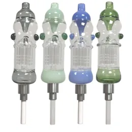 F￤rgglada glas 510 NC DAB Kit R￶kning R￶r Straw Recycle Ceramic Nails Quartz Tips Bang Tip Mouthpiece For Water Hookah Bongs
