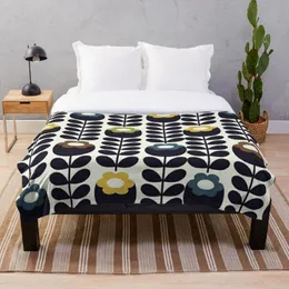 Decken Orla Kiely Blumen-Design-Überwurfdecke, kreativ bedruckt, weich, für Reisen, vier Jahreszeiten, Outdoor-Tagesdecke auf dem Bett, Decken