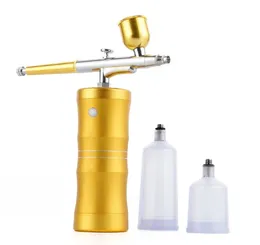 Portable Airbrush Tattoo Supplies Hydrating Oxygen Injection Skin Spray Beauty Instrument Cake Decoration Coloring Painting Spray Gun Set