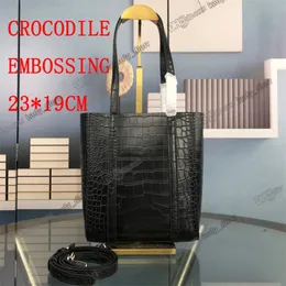 TOTE BAG DISTUNI TOTE BAG NERA BLACO Piccola Piatta Shopping Extra Piccola Shopping Rimovibile Rimovibile Rimovibile Interni Susta Zip Logo in rilievo Crocodile EMB EMB