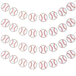 سمة رياضية الحفل زخرفة الطفل استحمام عيد ميلاد PROP 3M بيسبول لافتة الورق إكليل
